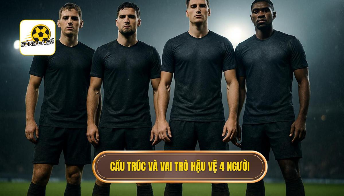 Cấu trúc cơ bản và vai trò các vị trí trong sơ đồ hậu vệ 4 người