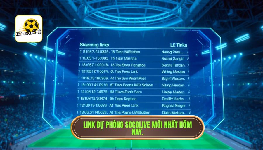 Bảng tổng hợp link socolive dự phòng hôm nay mới nhất
