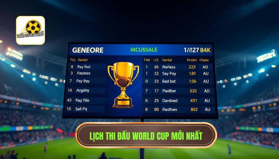 Lịch thi đấu World Cup mới nhất