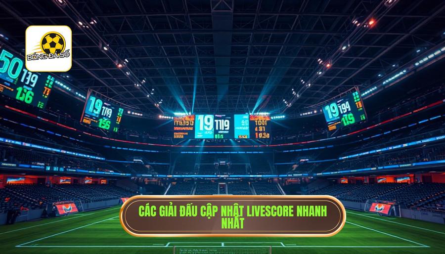 Các giải đấu cập nhật livescore nhanh nhất